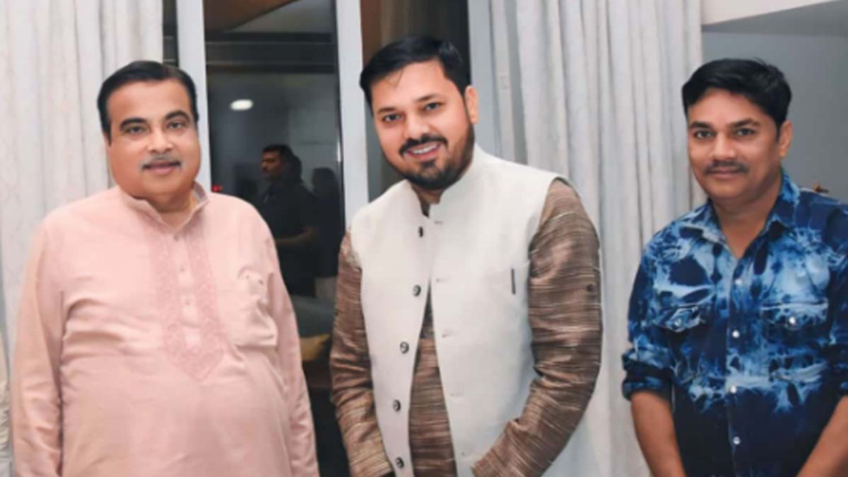 Minister Nitin Gadkari, MLA Anuj Sharma Minister Nitin Gadkari, MLA Anuj Sharma