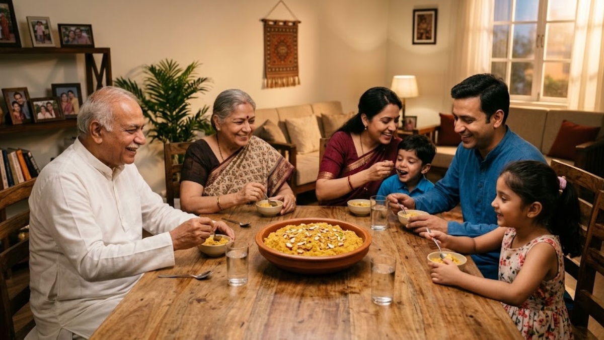 ड्राई फ्रूट्स डालकर परोसें ड्राई फ्रूट्स डालकर परोसें