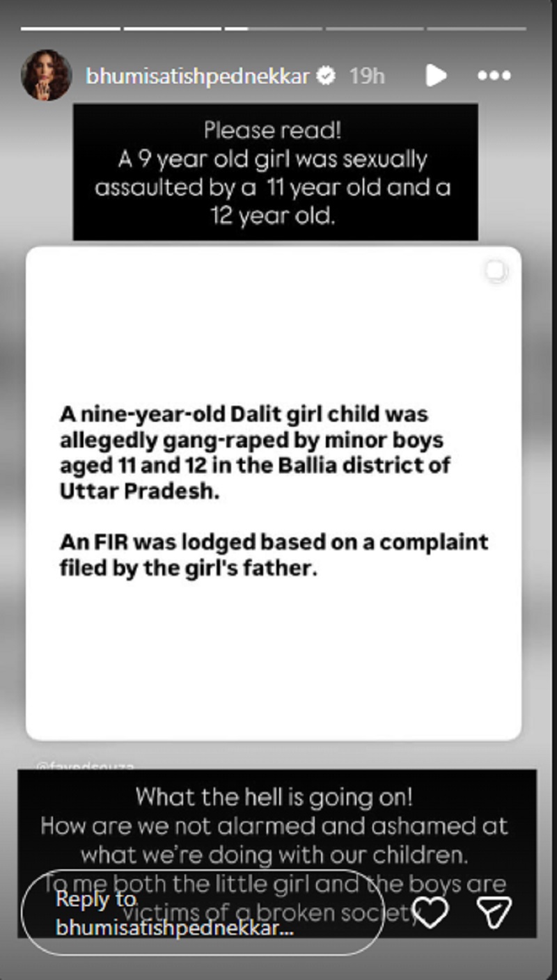 Bhumi Pednekar instagram story Bhumi Pednekar instagram story