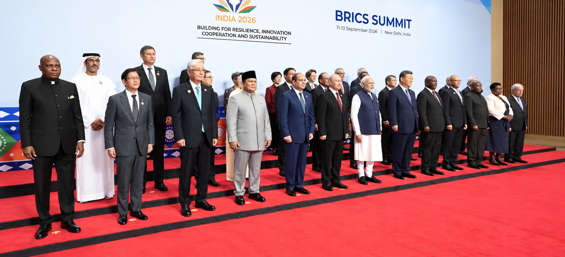 Family Photo world leaders Bharat Mandapam Day 2 BRICS Summit