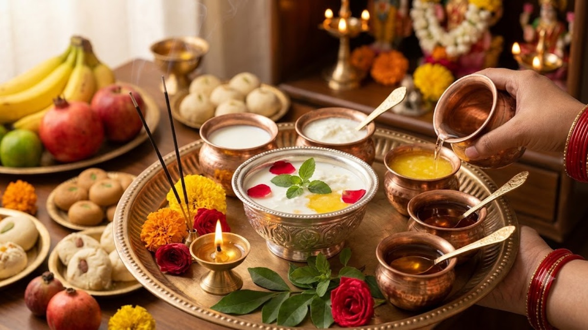राधा अष्टमी की पूजा थाली 