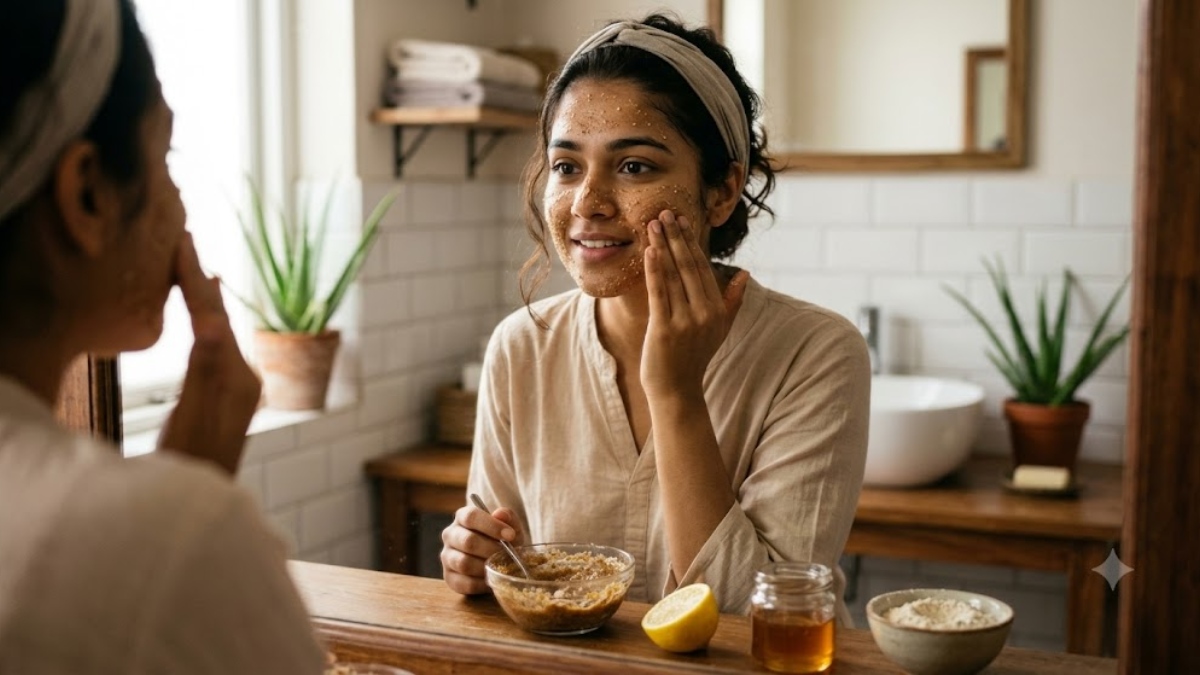 4-स्टेप घरेलू फेशियल 4-स्टेप घरेलू फेशियल