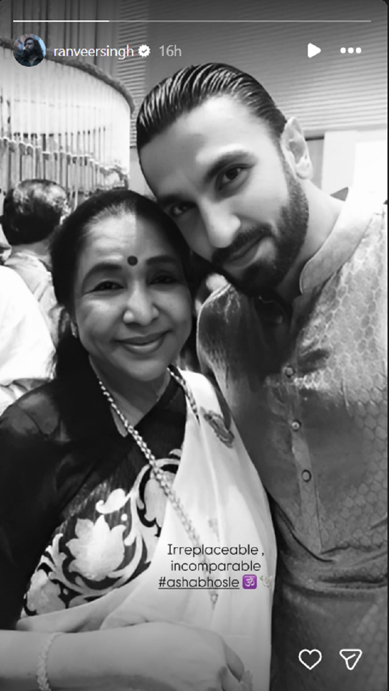 Ranveer Singh Insta Story