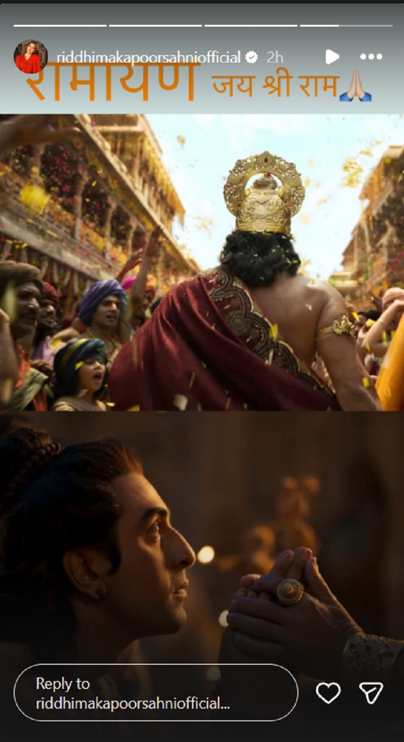 Riddhima Kapoor Sahni Insta Stroy