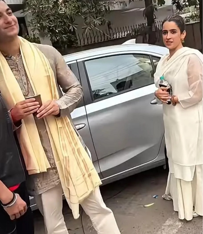 Sanya Malhotra and Rishab Rikhiram Sharma Sanya Malhotra and Rishab Rikhiram Sharma