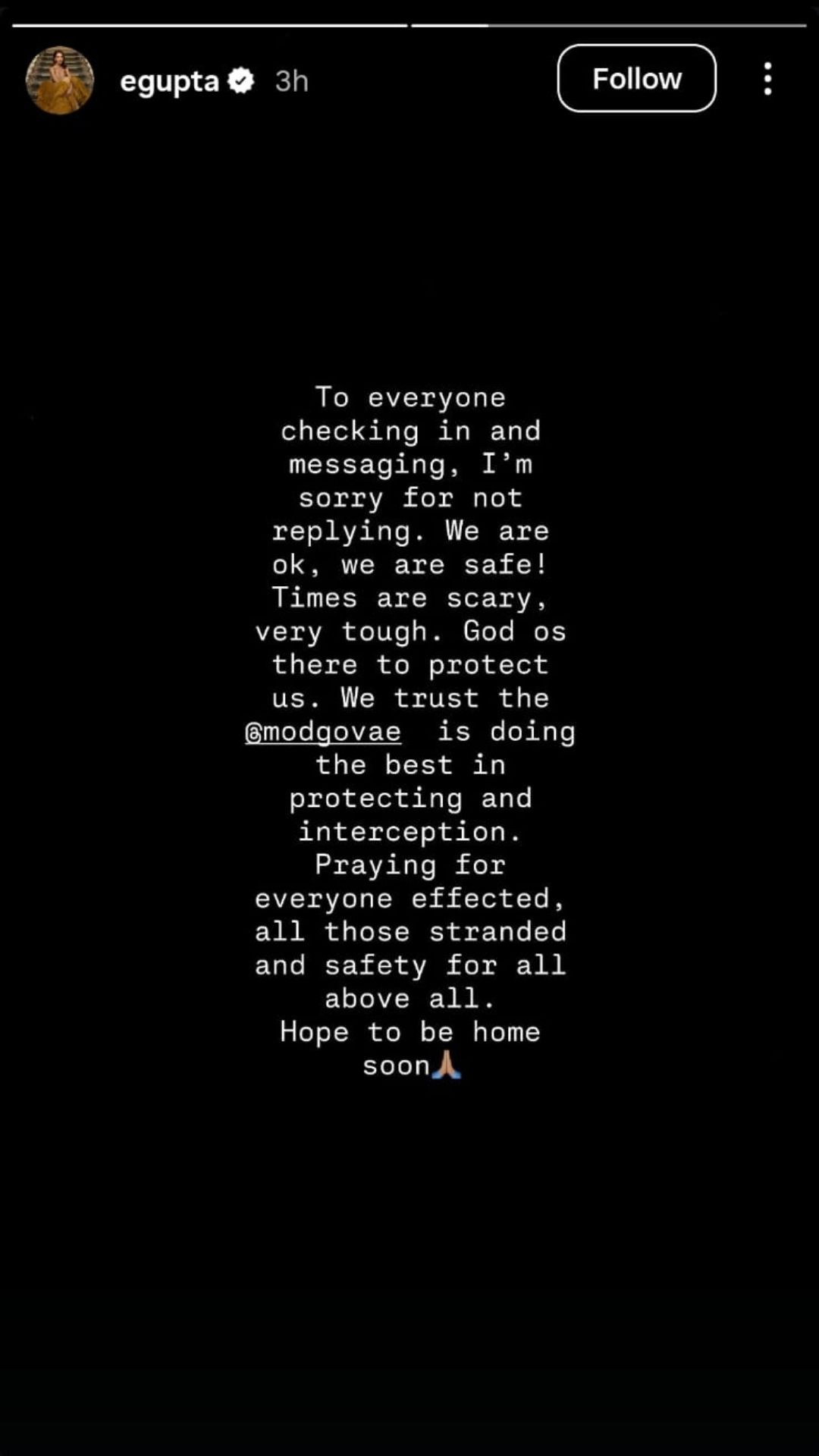 Esha Gupta stuck in UAE