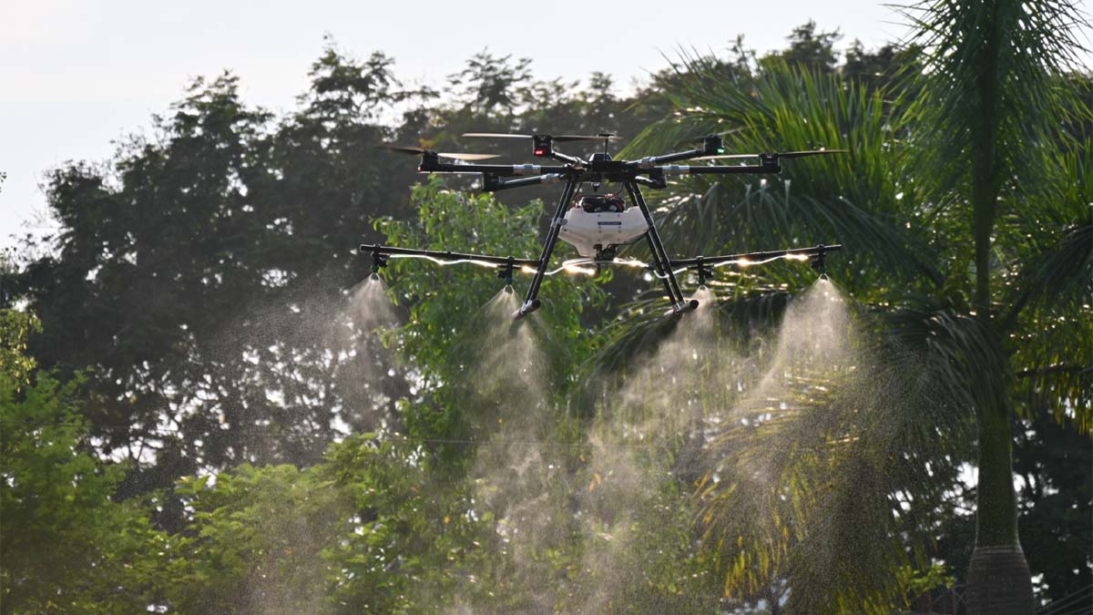 धमतरी ड्रोन खेती