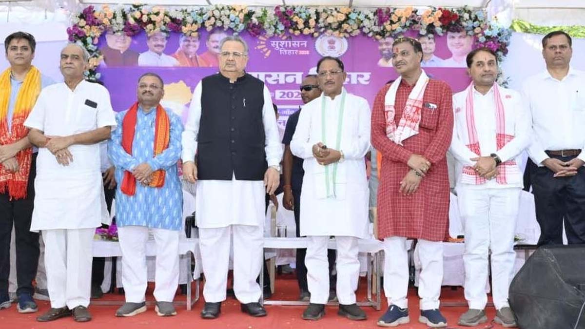 राजनांदगांव के जनसमस्या निवारण शिविर में शामिल CM साय 