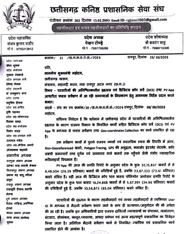 मुख्यमंत्री को पत्र मुख्यमंत्री को पत्र