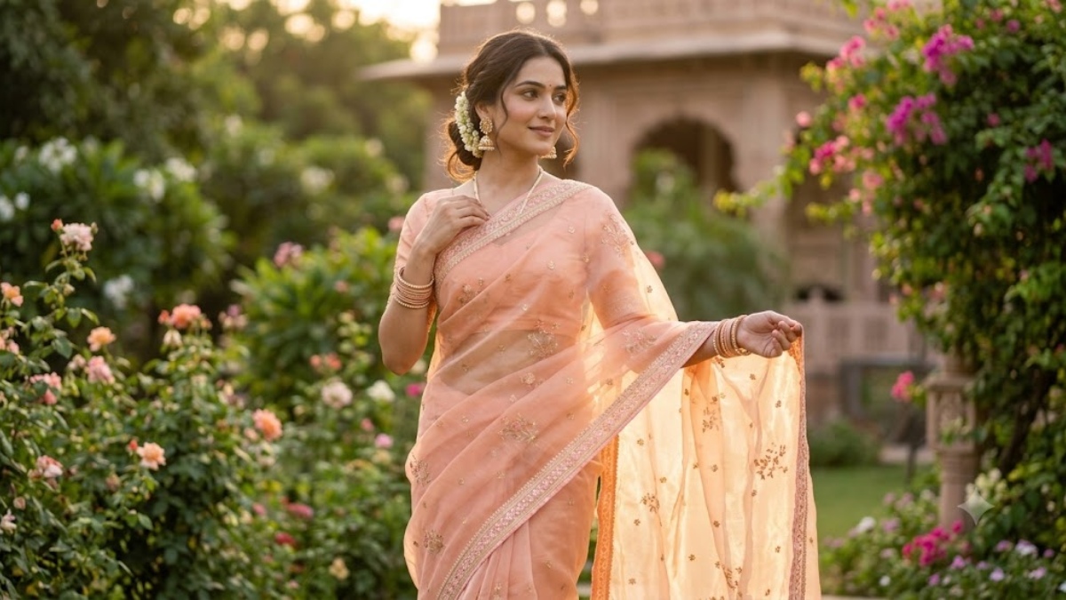 ऑर्गेंजा साड़ी ऑर्गेंजा साड़ी