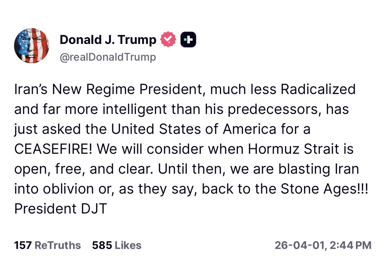 Trump Iran Ceasefire Claim