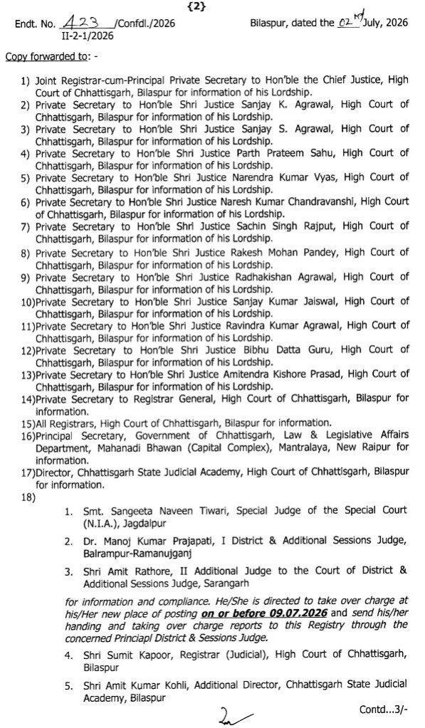 Judges Transfer Judges Transfer