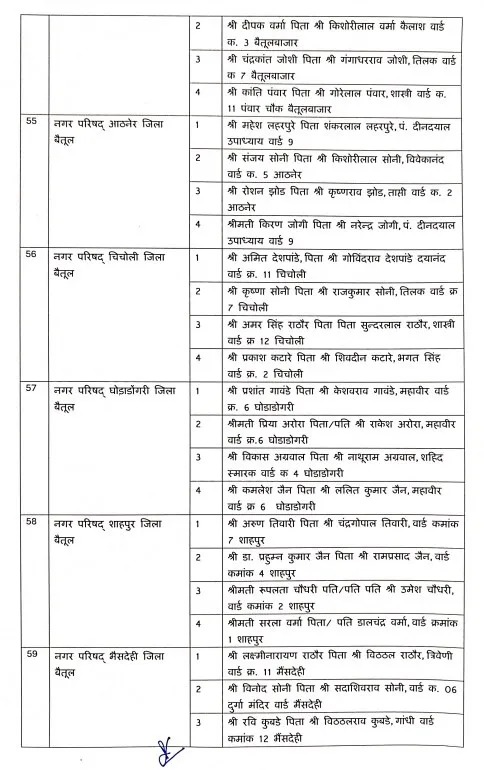 नगर परिषदों में एल्डरमैन की नियुक्तियां