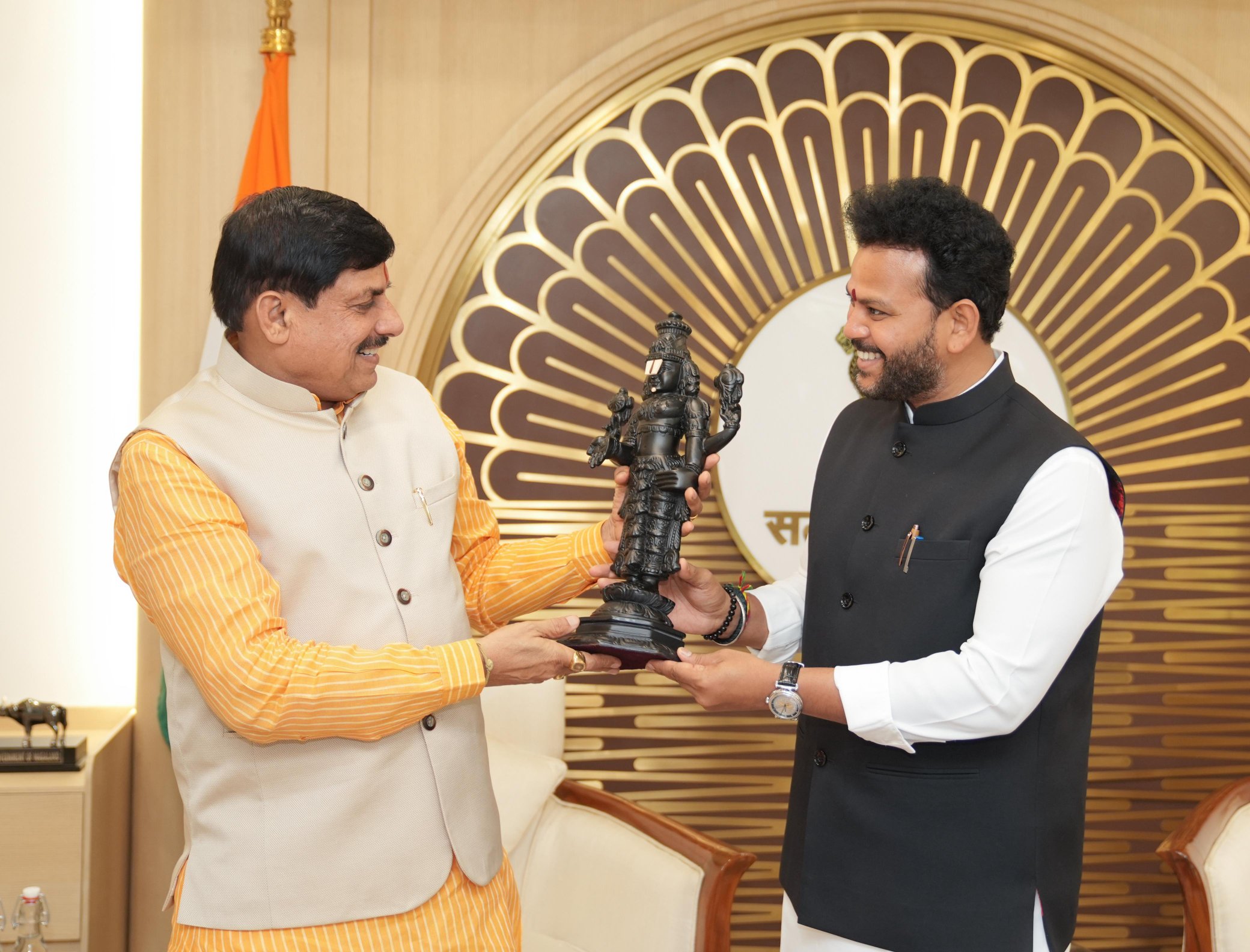 Minister Rammohan Naidu and CM Mohan Yadav